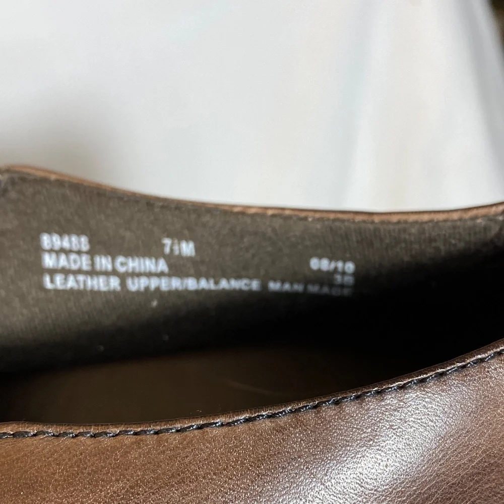 Clark’s Partridge Brown Leather heeled slip-on shoes - Women-7.5M NWT - Picture 6 of 12